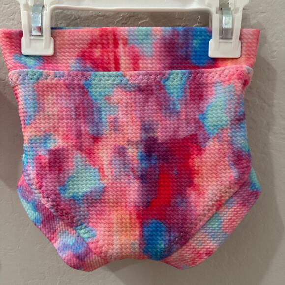 Summer Sky Pink Tie Dye Ruffle Bikini Swim - Picture 9 of 10